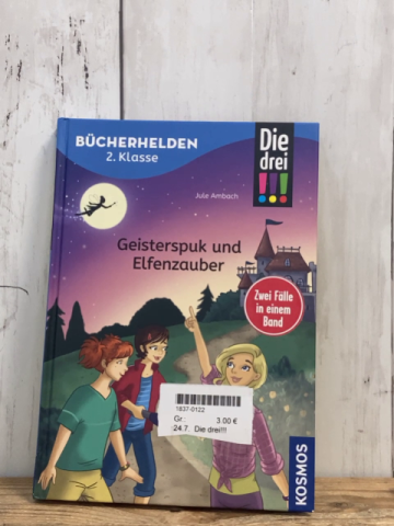 Die drei!!!  Buch Geisterspuk und Elfenzauber 