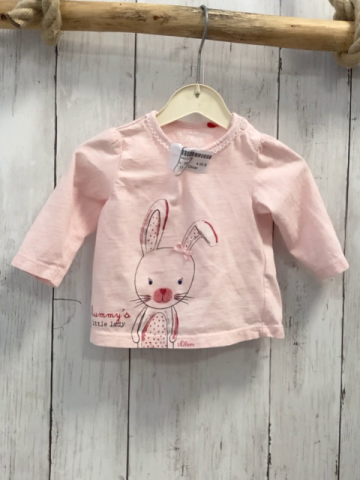 S´Oliver  Langarmshirt  Gr. 56  rosa Hase 