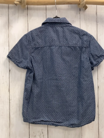 Benetton Sommerhemd  Gr. 116  blau weißer Punktdruck