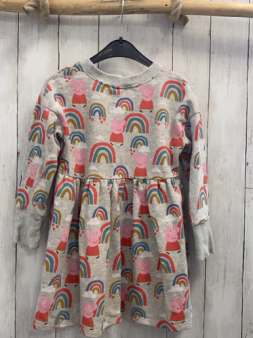 next  Kleid  Gr. 110  hellgrau Peppa Pig Bögen Wolken