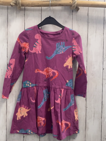 next  Kleid  Gr. 110  pflaume bunte Dinos 
