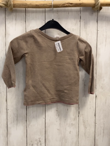 H&M  Pullover  Gr. 80  sand Feinstrick Herz aus Bluen 