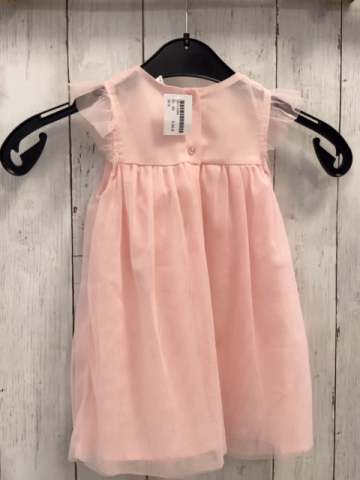   Kleid  Gr. 80  rosa Tüllüberrock mit silber Glitzerpunkten 