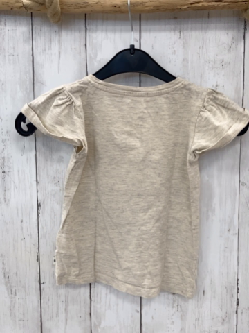 Tom Tailor T-Shirt Gr. 92  beige meliert Pailettenblume