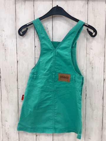 Sigikid Kleid Gr. 116  grün bunte Bommel