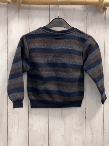 neu  Pullover  Gr. 92  blau braun hellgraue Streifen 