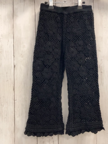 Zara  Hose  Gr. 98  schwarz Strick Lochmuster 