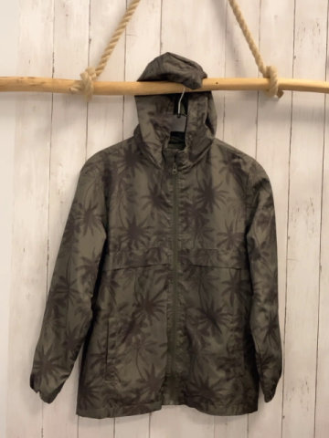 Mango Jacke  Gr. 164  oliv braune Palmen 