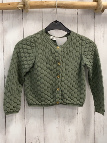 H&M  Strickjacke  Gr. 98  kiwi Wabenmuster 