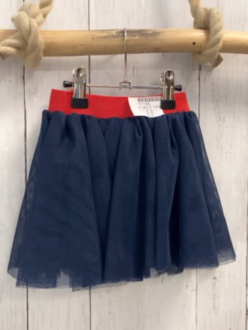   Rock Gr. 86  blau Tüllüberrock roter Glitzerbund 