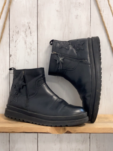 Geox Schuhe Gr. 36  schwarz Leder Glitzersterne