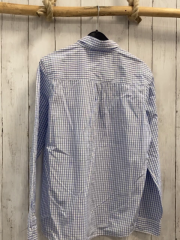 Benetton  Hemd  Gr. 158  weiß hellblau kariert 