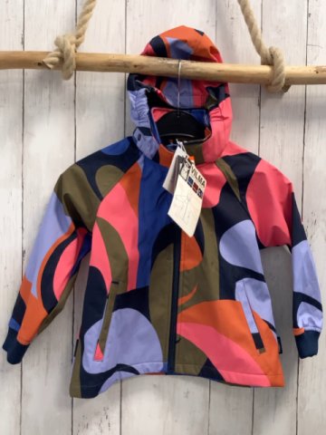 neu danefae Softshelljacke Gr. 110  blau schwarz pink oliv gemustert