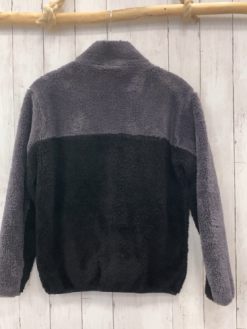 Champion  Pullover  Gr. 152  grau schwarz Plüsch Reißverschluss 