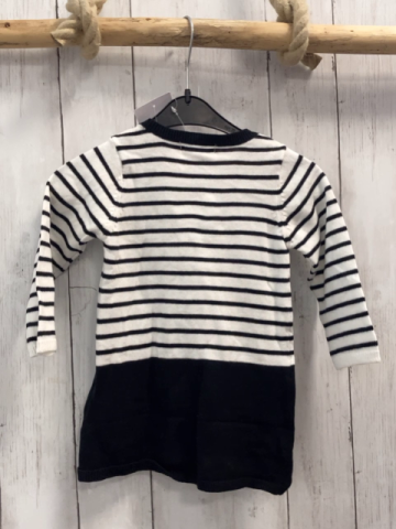vertbaudet neu Kleid Gr. 80  schwarz weiß gestreift Strick
