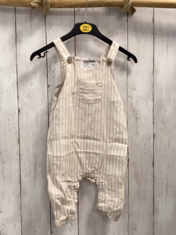 Alana  Latzhose  Gr. 74  weiß beige Streifen