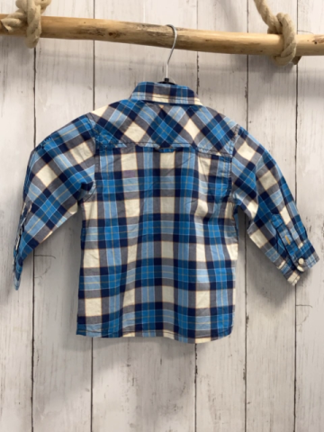 neu Staccato  Hemd  Gr. 74   blau hellblau gelb weiß kariert 