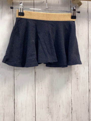 Petit Bateau  Rock Gr. 92 blau  mit Glitzerpunkten goldener Glitzerbund 