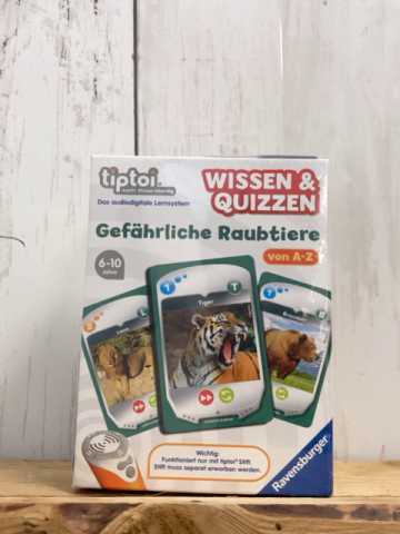 neu Tip Toi  Spiel  Wissen & Quizzen Gefährliche Raubtiere 
