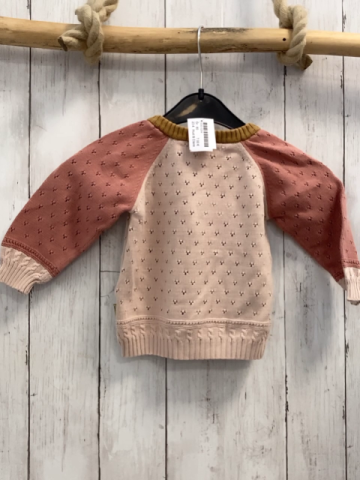 Hust & Claire  Strickjacke  Gr. 80  lachs heller lachston ocker Lochmuster 