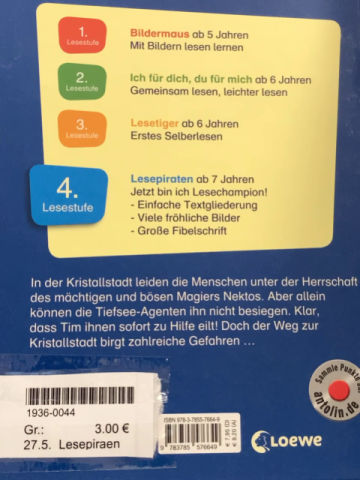 Lesepiraen  Buch Die Tiefsee-Agente im Bann der Kristalle 