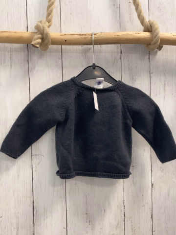 Petit Bateau  Pullover  Gr. 74  grau Strick