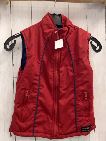 HKM Wendeweste Gr. 128  blau / rot Pferde 