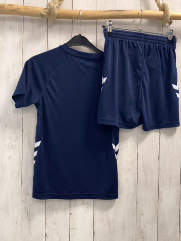2tlg Puma  Sportset  Gr. 140  blau weiße Zackenstreifen 