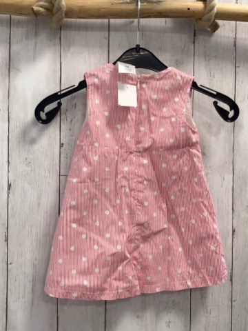 Sterntaler  Kleid  Gr. 74  pink weiße Streifen Schleife weiße Punkte 