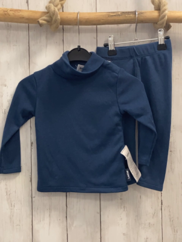 2tlg Decathlon  Skiunterwäsche  Gr. 80  Shirt + Leggings blau 