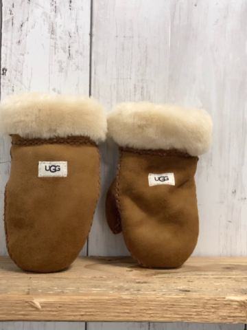 UGG Handschuhe Gr. 4/6 Jahre braun Leder