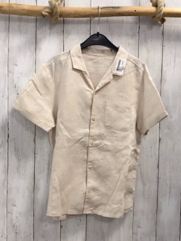 H&M  Sommerhemd  Gr. 140  beige 100% Leinen