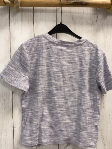 River Island  T-Shirt  Gr. 146  hellgrau lavendel meliert Struktur 