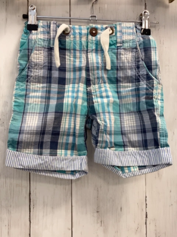 H&M  Shorts  Gr. 110  türkis grau weiß kariert 