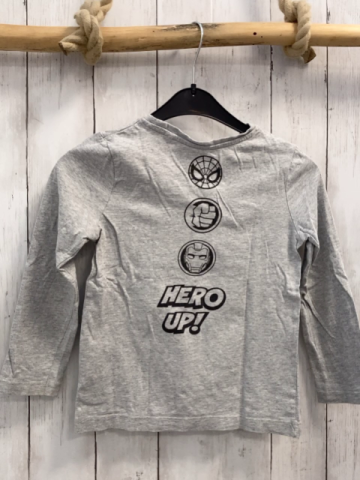 Marvel  Langarmshirt  Gr. 116  grau Avengers 