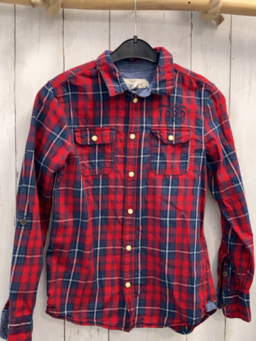 H&M Hemd  Gr. 134  rot blau schwarz weiß kariert 