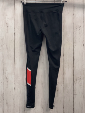 Converse  Sportleggings  Gr. S schwarz + rot weißer Streifen + Netz 