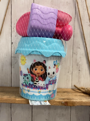 neu  Plastikspielzeug  Sandspielzeug Eimer + Zubehör Gabbys Dollhouse 