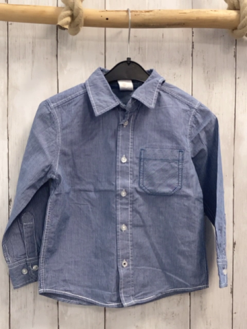   Hemd  Gr. 98  blau hellgraue Streifen 