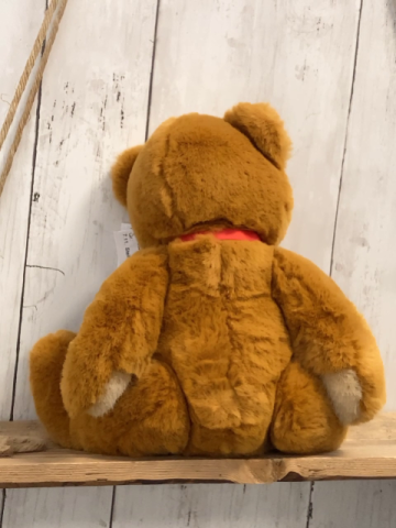 Steiff Plüschspielzeug brauner Bär mit roter Schleife