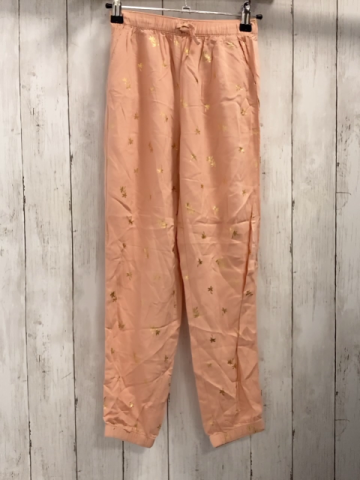 H&M  Hose  Gr. 140  rosa goldene glänzende Palmen 