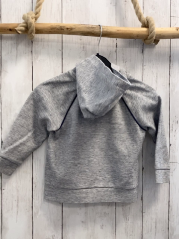 Okaidi Sweatjacke  Gr. 104  hellgrau Kapuze blauer Bund 