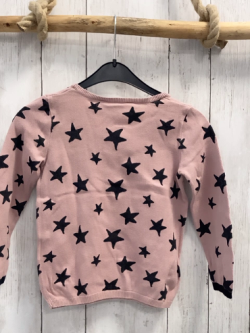 H&M Pullover  Gr. 110  lachs Strick schwarze Sterne 
