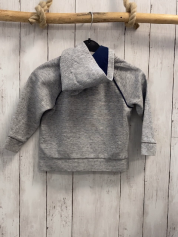Okaidi  Sweatjacke  Gr. 104  grau Kapuze blauer bund 