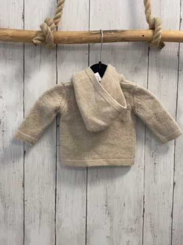 Benetton  Strickjacke  Gr. 62  beige Kapuze weißer Bär 