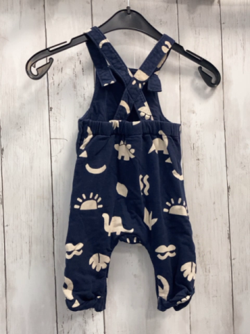 next Latzhose Gr. 68  blau beige Dinos