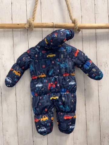 bluezoo Winteroverall Gr. 56  blau bunte Fahrzeuge