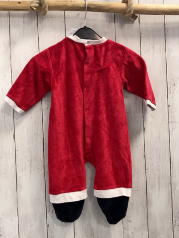  Strampler Gr. 74  rot schwarz weiß Weihnachtsmann Nicky