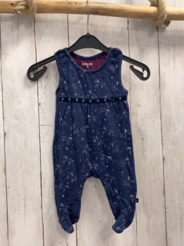 2tlg Staccato Strampler + Jäckchen Gr. 56  blau graue Pferde + Sterne