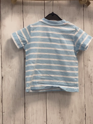 nutmeg  T-Shirt  Gr. 62  hellblau weiße Strefien Dino 